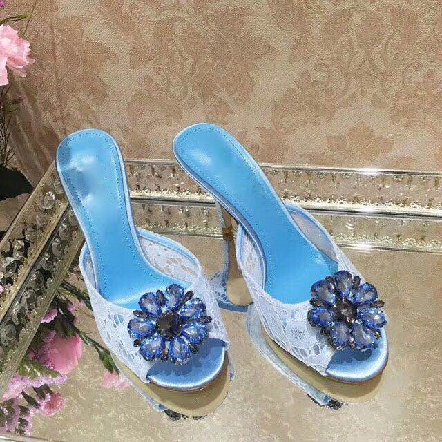 Floral Summer Dress - Summer Diamond Flower High Heel Lace
