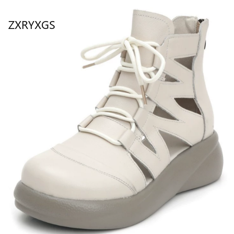 Women'S Fashion Layering - ZXRYXGS Top Layer Cowhide Roman Sandals
