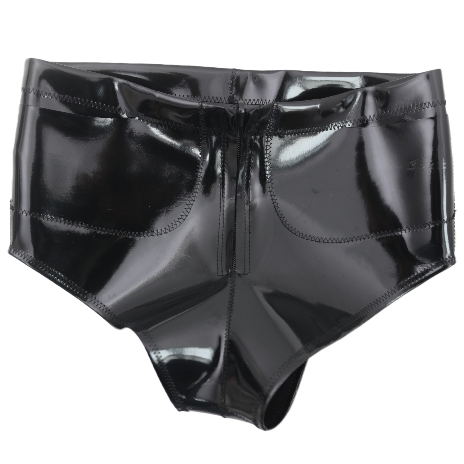 Women Fashion Style - Women Men Glossy Pocket Shorts Mid-Rise