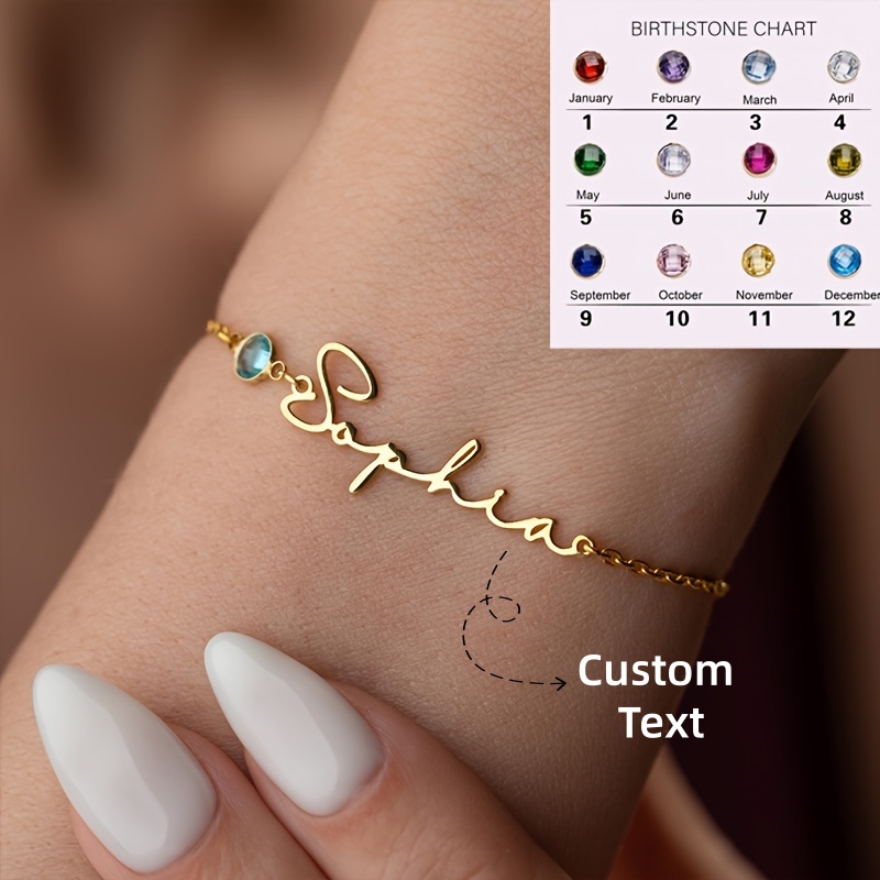 Xl Women'S Fashion - Customized Fashion Name Bracelet Stainless Steel