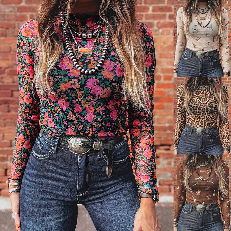 Women Fashion Style - Women's Autumn Mesh Turtleneck Slim Fit