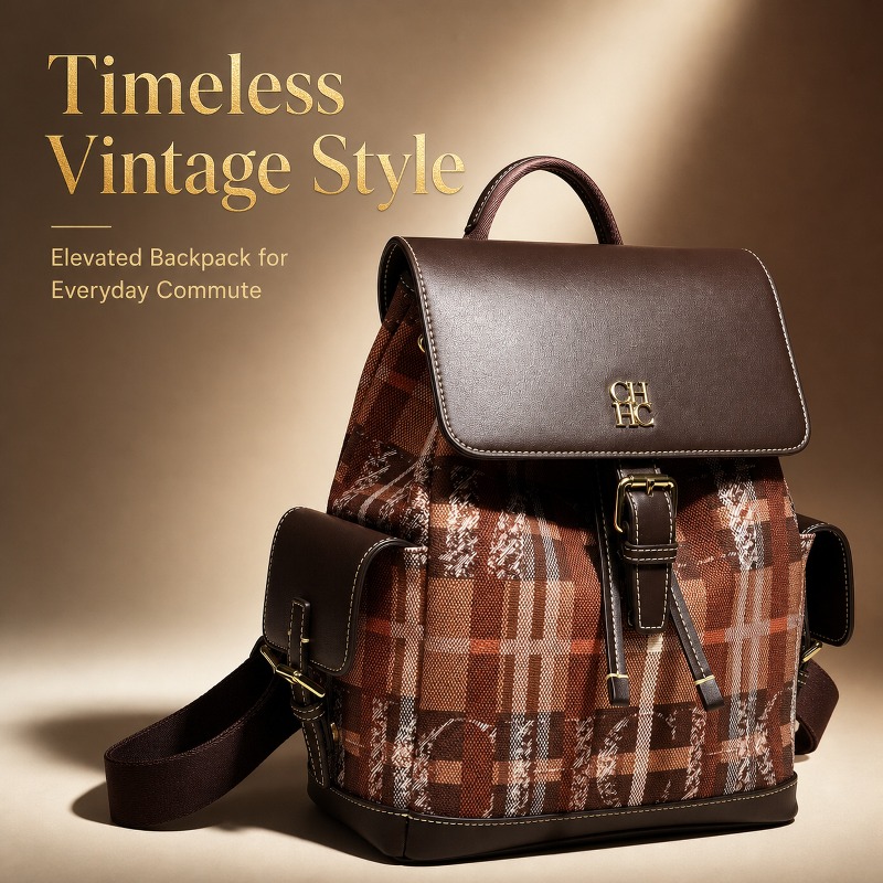 Women Fashion Style - CHHC Fashion Color Block Backpack Dating