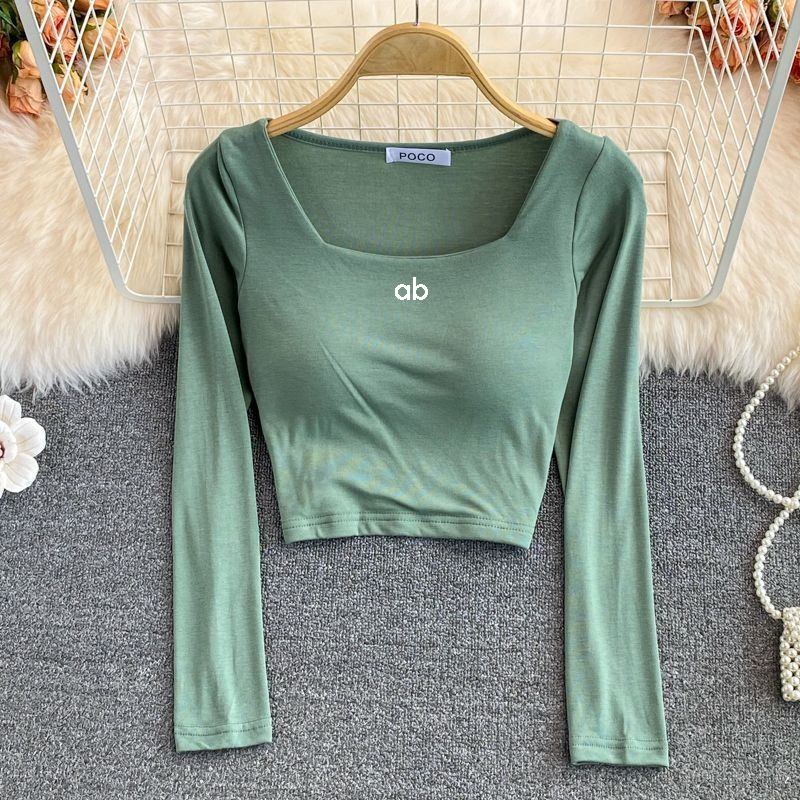 Women'S Fashion Layering - Women Korean Fashion Square Neck Long