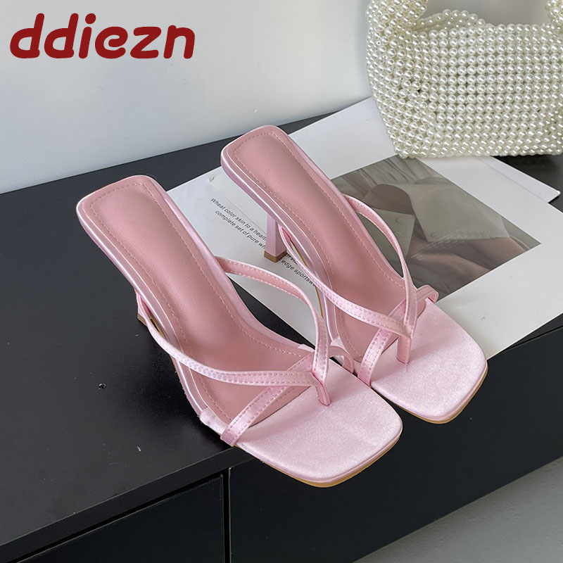 Xxl Women Fashion - Pink Fashion Square Toe Women Thin