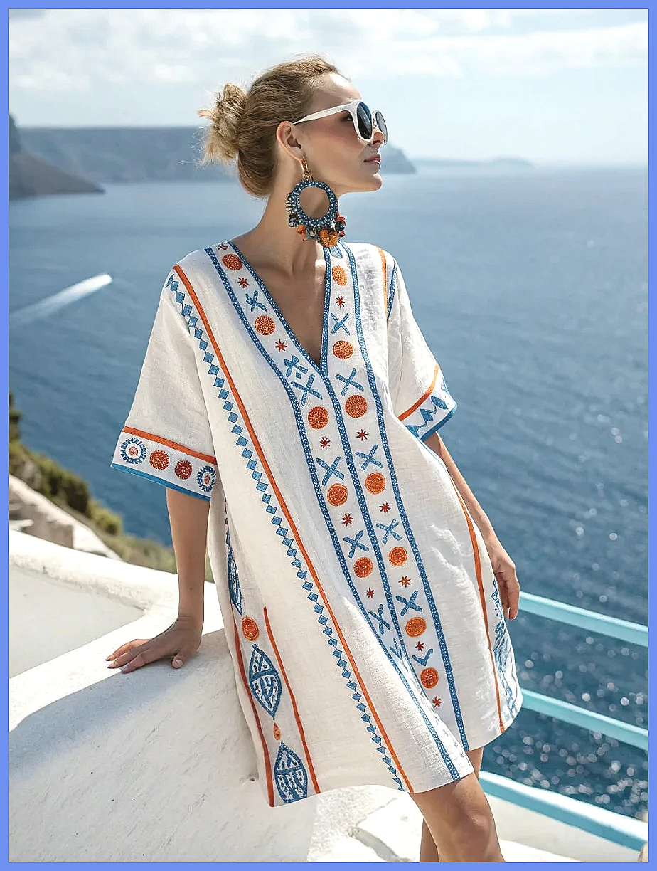 Women's 2025 Summer V-Neck Flo - Floral Summer Dress 评论和价格