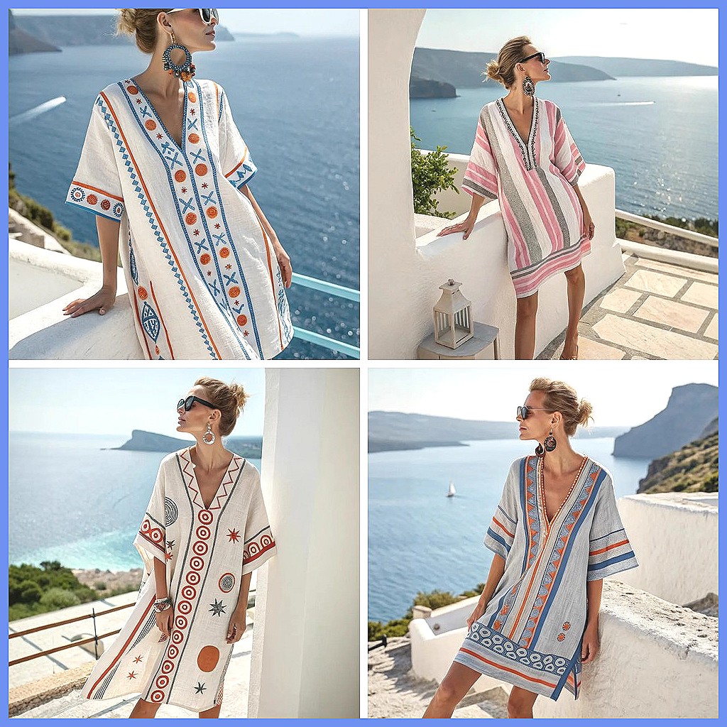 Women's 2025 Summer V-Neck Flo - Floral Summer Dress 评论和价格