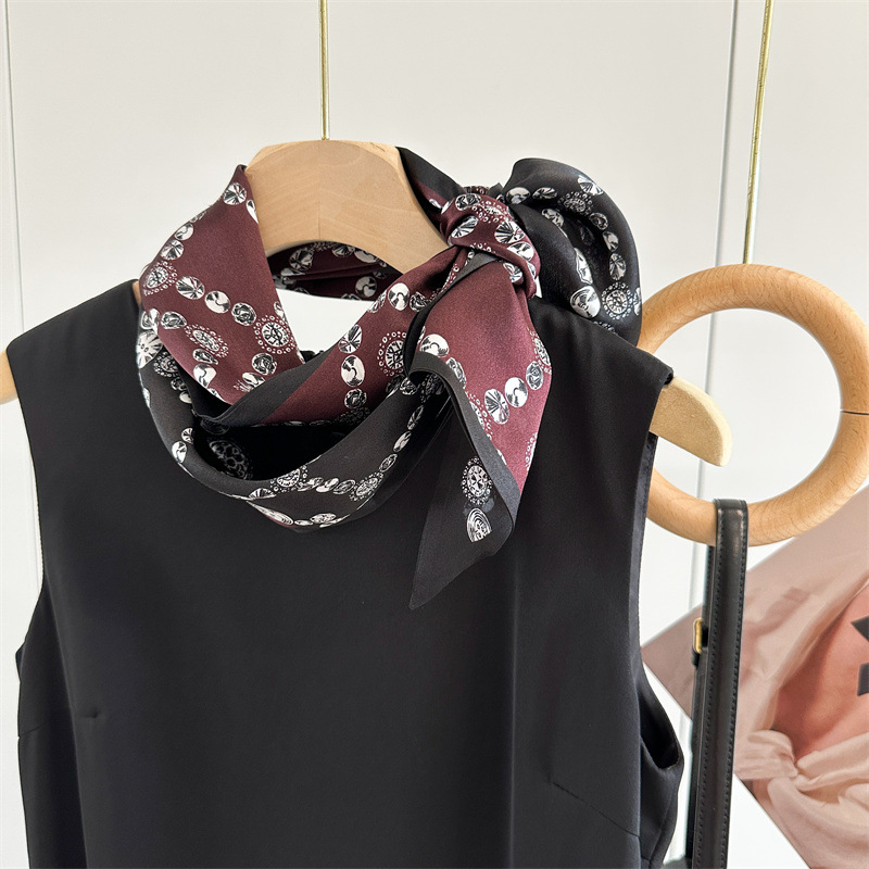 Jewelry Print 100% Silk Neck H - Women'S Fashion Layering 评论和价格