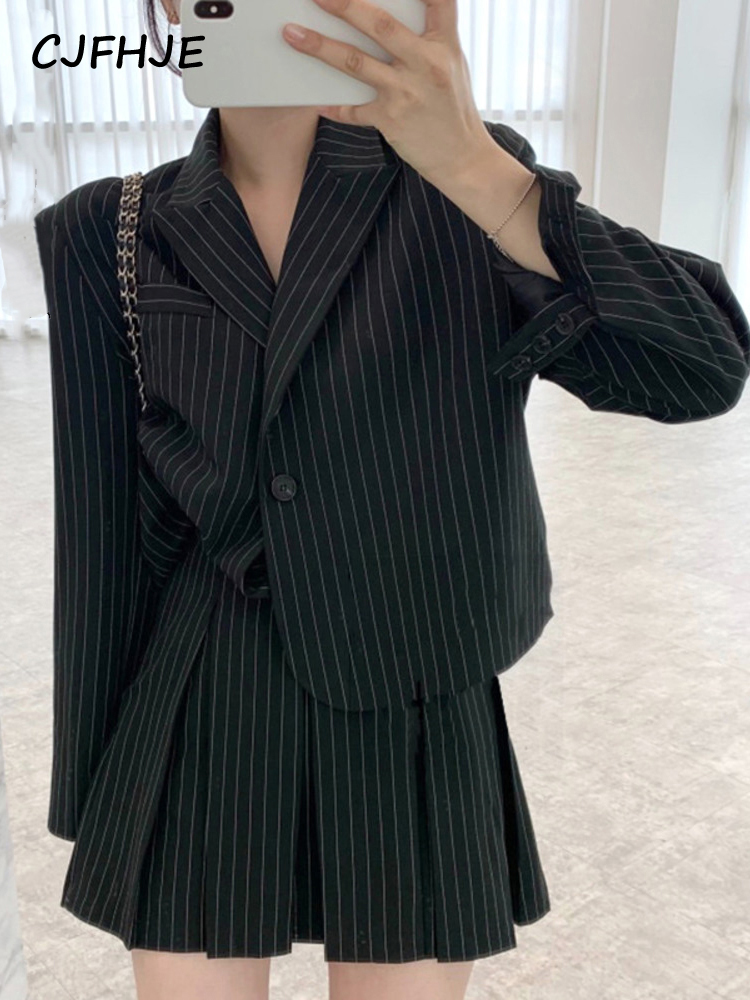 CJFHJE Fashion Stripe Blazer W - Women'S Fashion Leather Jacket 评论和价格