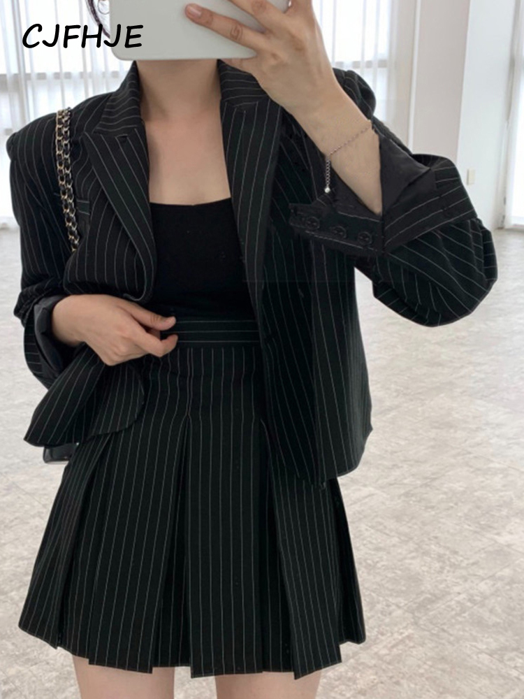 CJFHJE Fashion Stripe Blazer W - Women'S Fashion Leather Jacket 评论和价格