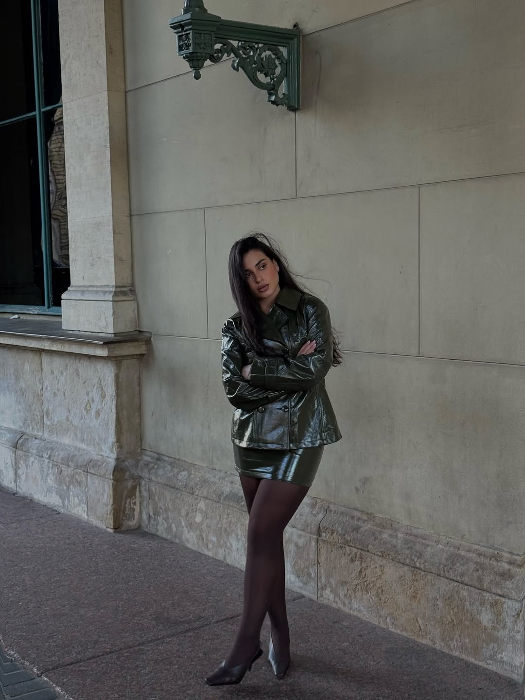 Dark Brown Patent Leather Skir - Women'S Fashion Leather Jacket 评论和价格