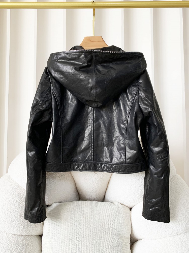 Autumn Casual Women Fashion Zi - Women'S Fashion Leather Jacket 评论和价格