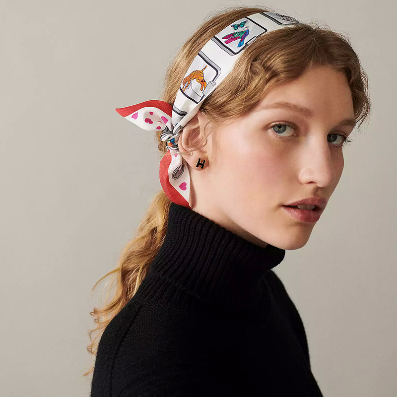 Small 100% Silk Neck Head Scar - Women'S Fashion Layering 评论和价格