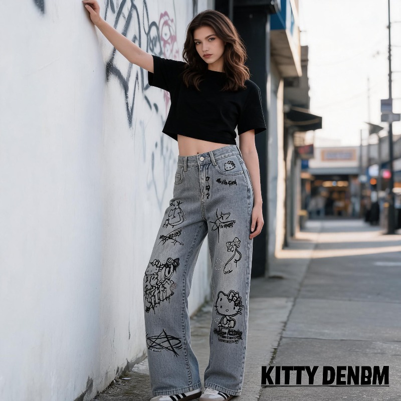Cute Keiokitty Rhinestone Graf - Xxl Women Fashion 评论和价格