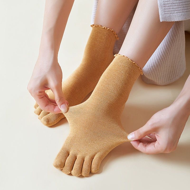 1/5 Pairs Cotton Women Five Fi - Women Fashion Japan 评论和价格