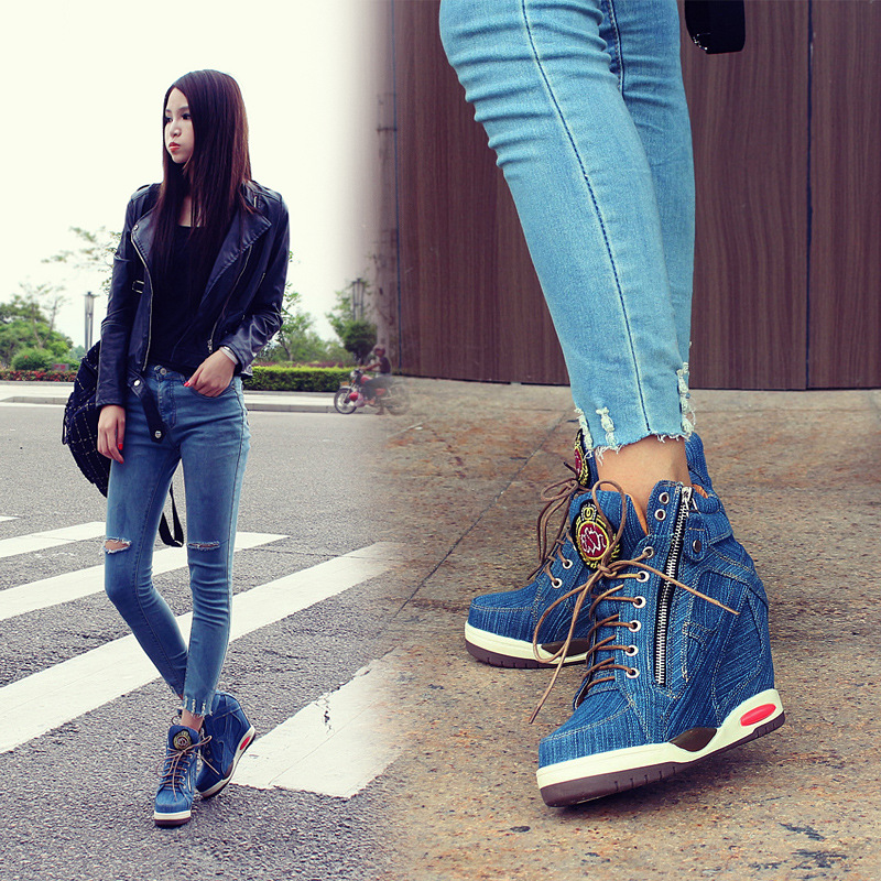 Big Size Women's Denim Wedges  - Xxl Women Fashion 评论和价格