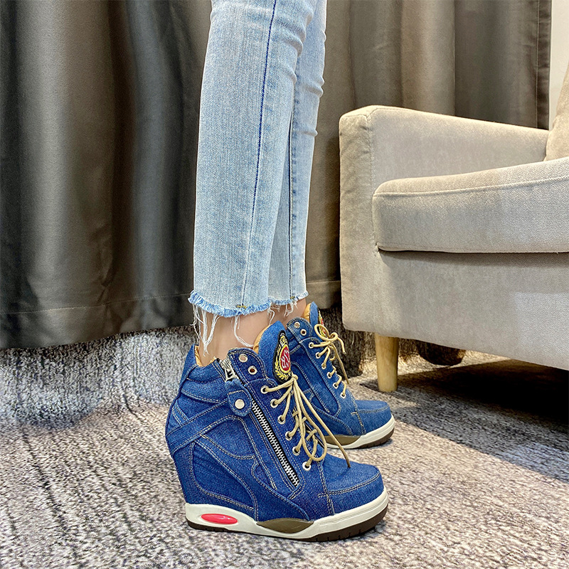 Big Size Women's Denim Wedges  - Xxl Women Fashion 评论和价格