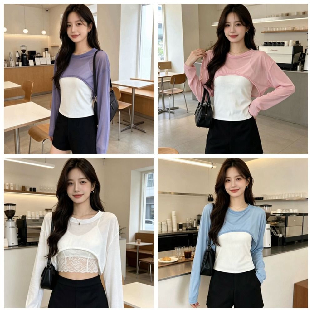 Lightweight Mesh Sun Protectio - Women'S Fashion Layering 评论和价格