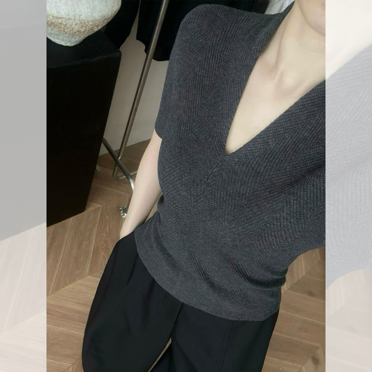Light Luxury High-End White V- - Women Fashion Style 评论和价格