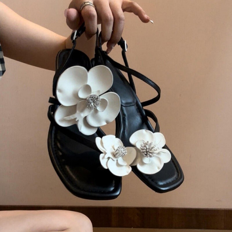 Wonen  Flower Clip Toe High Sa - Floral Summer Dress 评论和价格