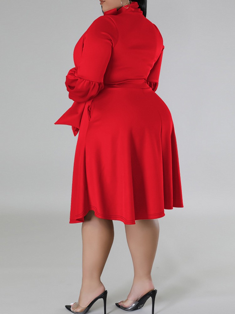 XL-5XL Plus Size Elegant Midi  - Xl Women'S Fashion 评论和价格