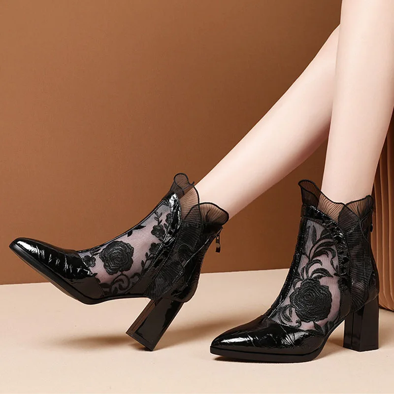 High Heels Women Sexy Embroide - Floral Summer Dress 评论和价格
