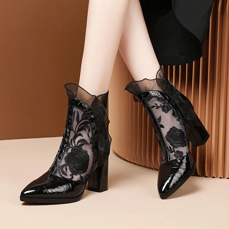 High Heels Women Sexy Embroide - Floral Summer Dress 评论和价格