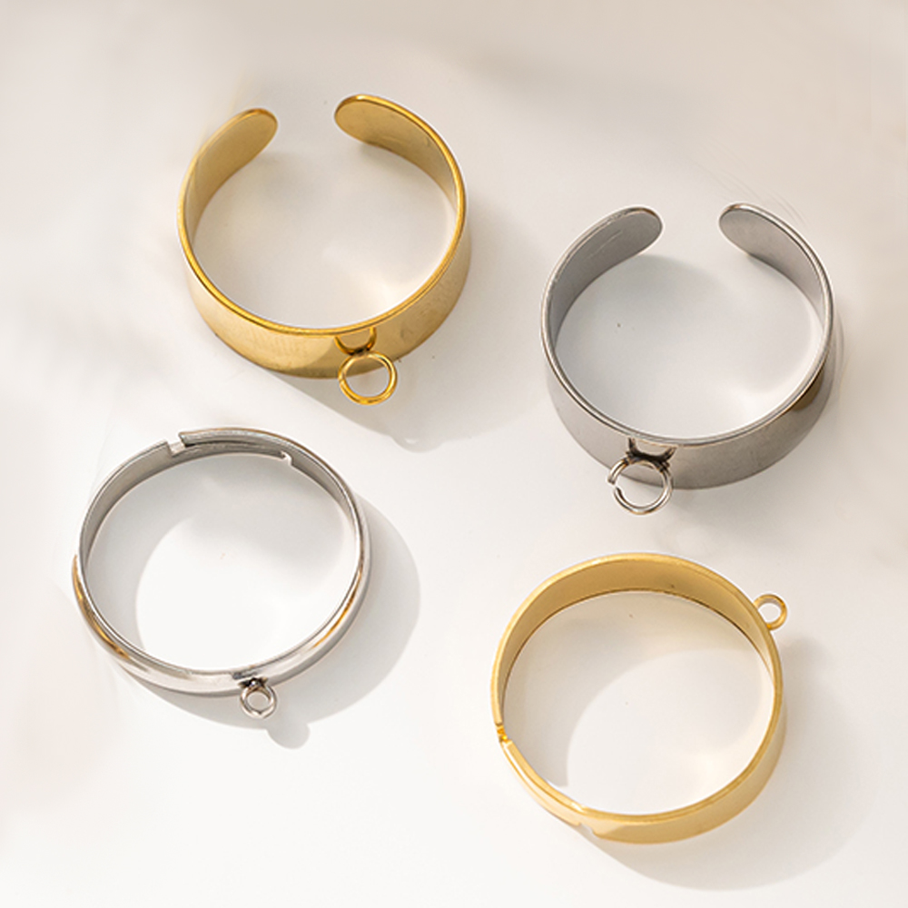 5pcs/Lot Stainless Steel Gold  - Women Fashion Rings 评论和价格