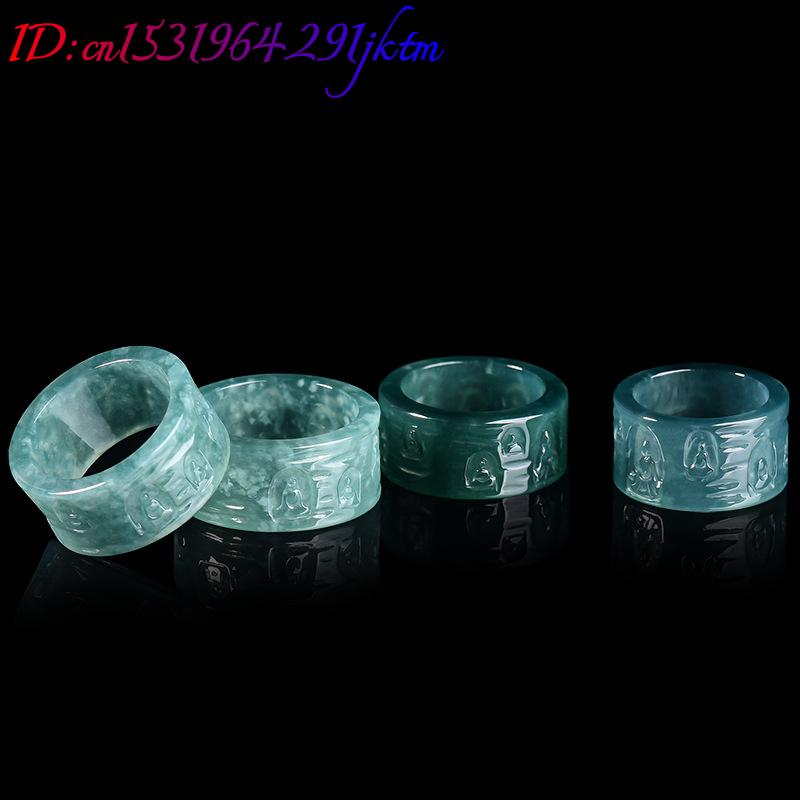 Natural Burmese Jadeite Buddha - Women Fashion Rings 评论和价格