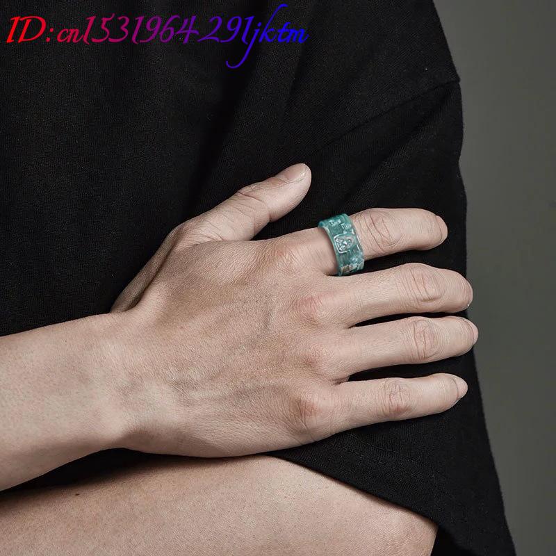 Natural Burmese Jadeite Buddha - Women Fashion Rings 评论和价格