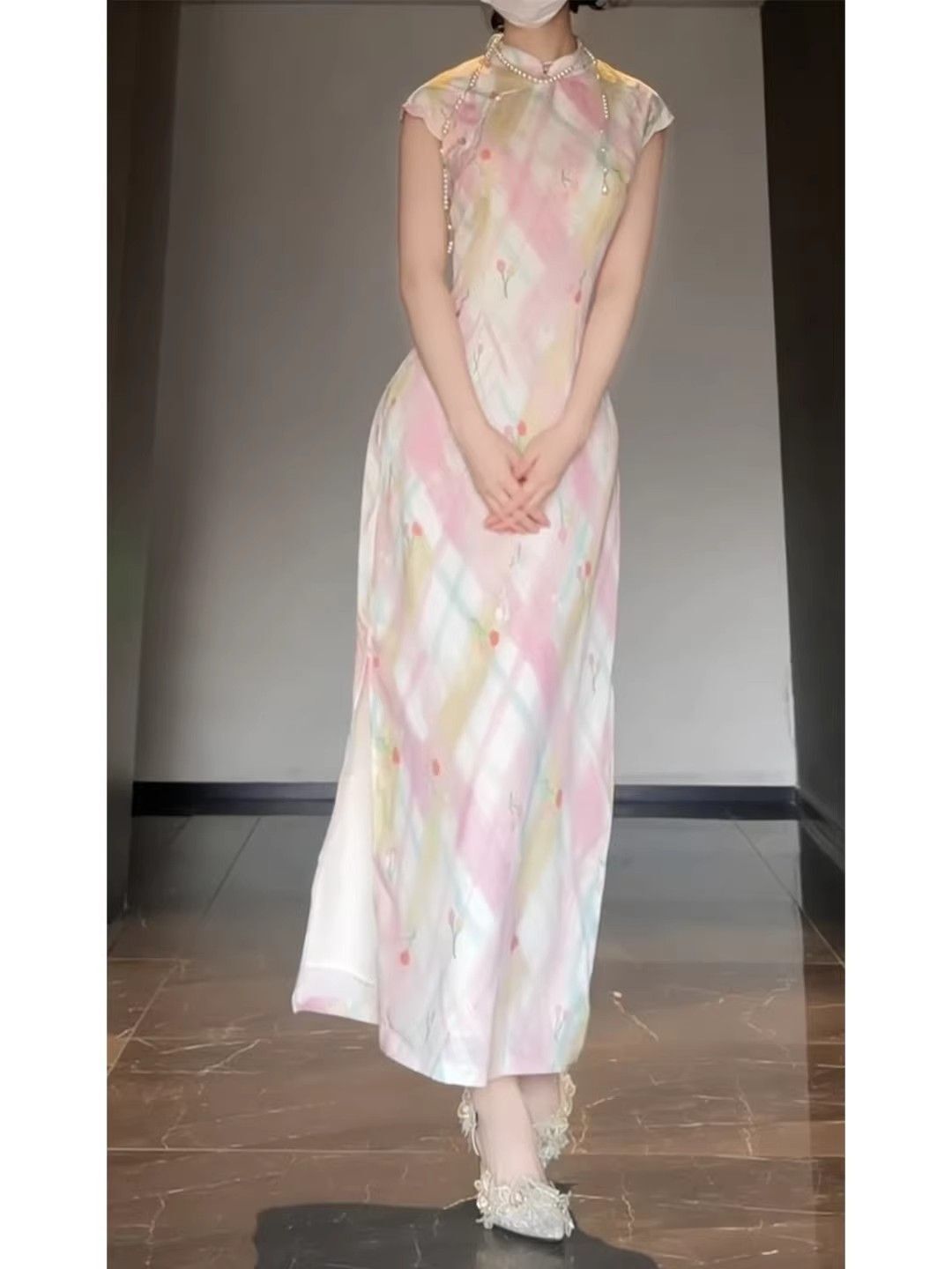 Chinese Style Modern Floral Im - Floral Summer Dress 评论和价格