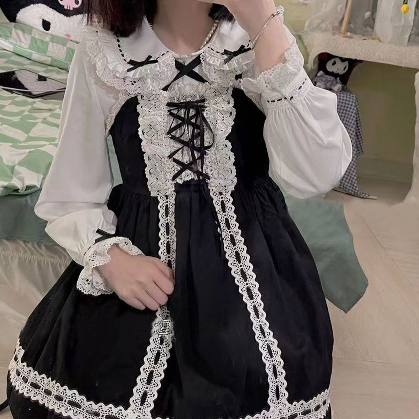 Japanese Lolita Style Lace Ruf - Xl Women'S Fashion 评论和价格