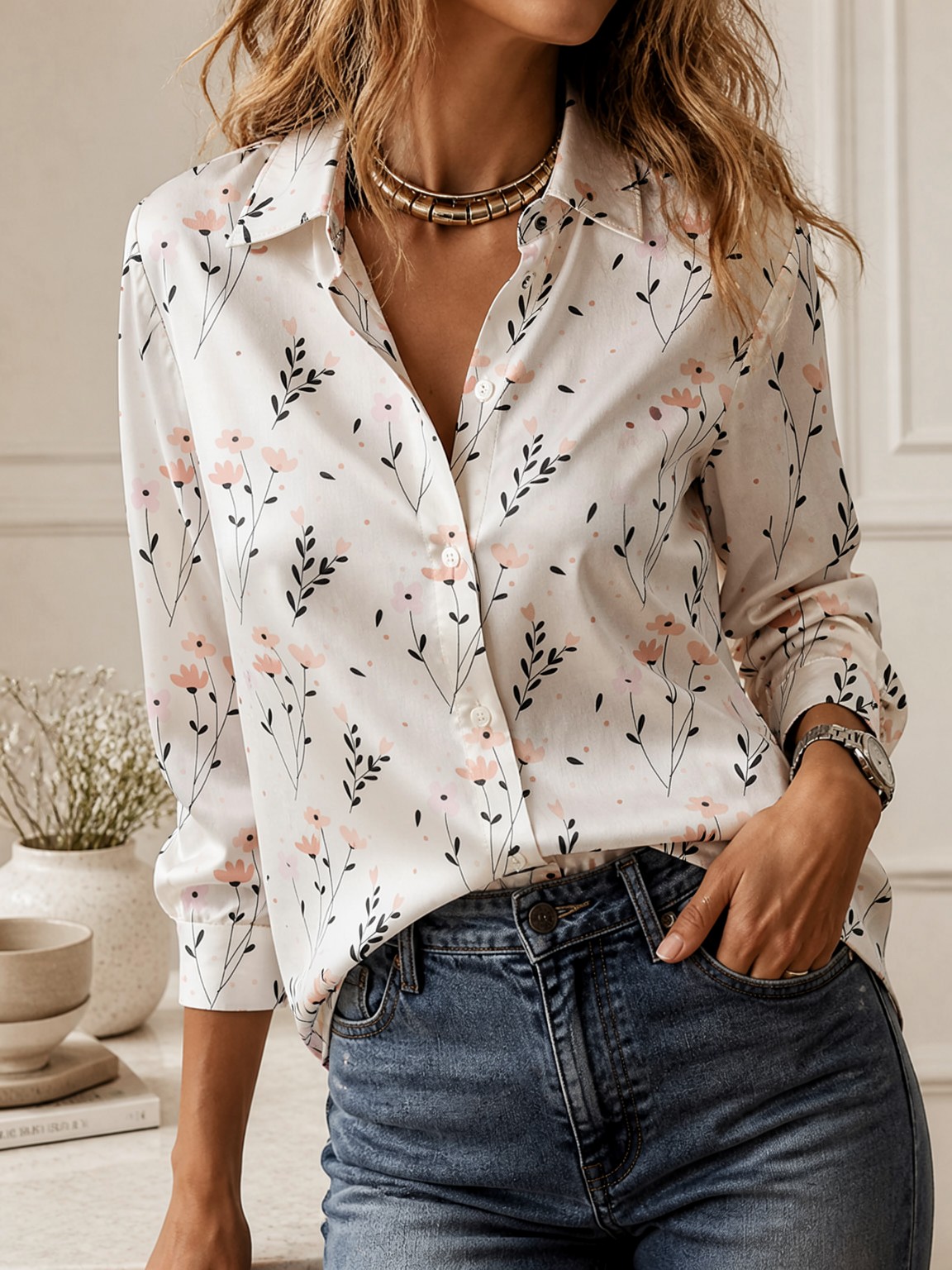 2026Minimalist Button Down Lon - Women Fashion Style 评论和价格