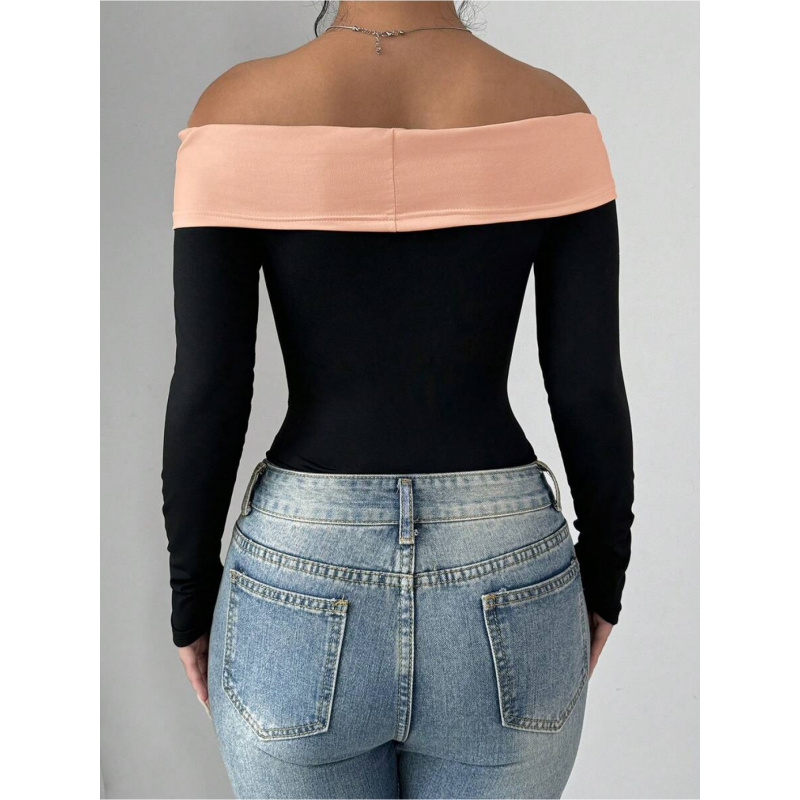 Bowknot Decor Off Shoulder Bod - Women Fashion Style 评论和价格