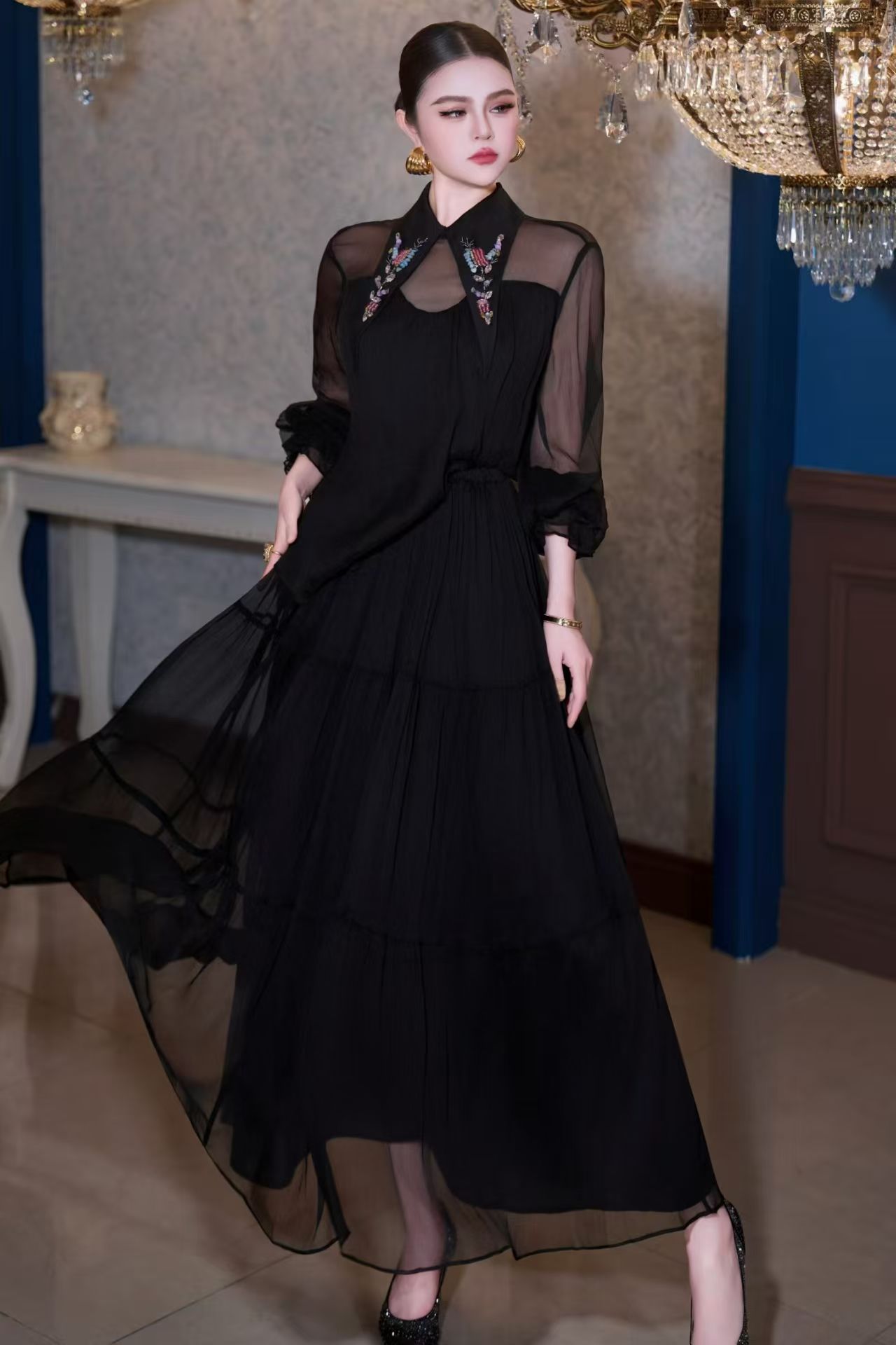 Spring High-end New Lapel Bead - Xl Women'S Fashion 评论和价格
